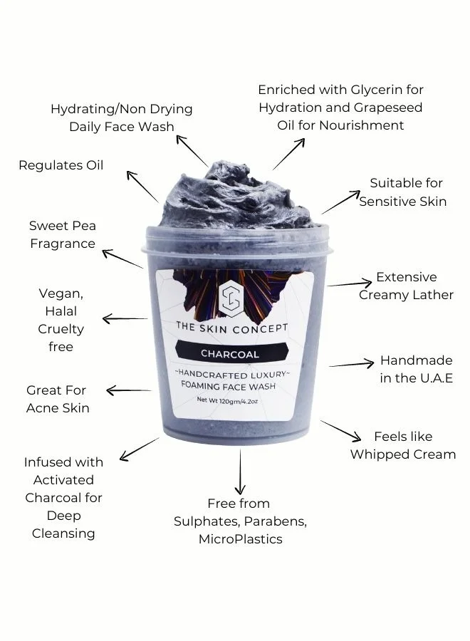 The Skin Concept  The Skin Concept Charcoal Whipped Face Wash for Women | Best Price UAE